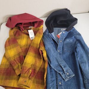 NEW Epic Threads size 6 tops fleece hoodie button sweatshirt chambray hat